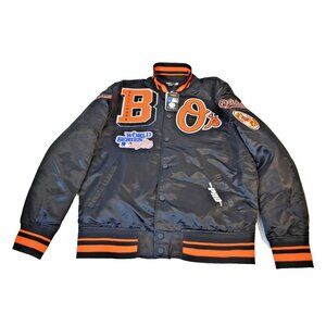 Pro Standard Baltimore Orioles Mens XL Varsity Jacket Large Patches Maryland NWT